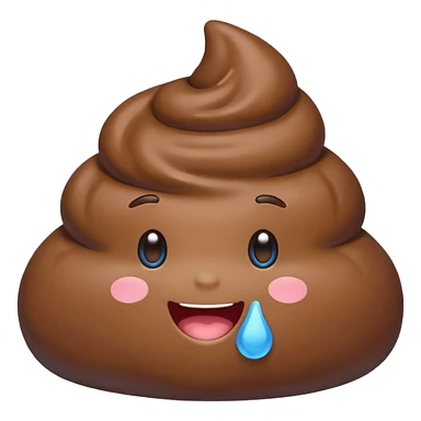 blue colors kawaii poop sticker