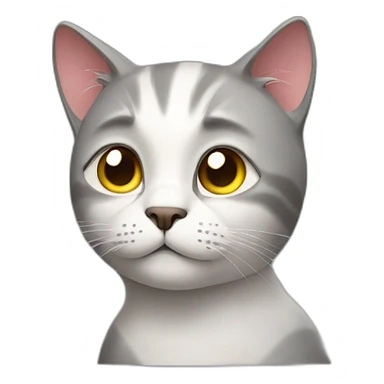 Thinking cat sticker