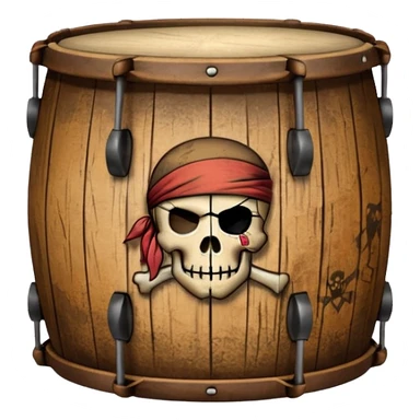 pirates stencile on drum sticker