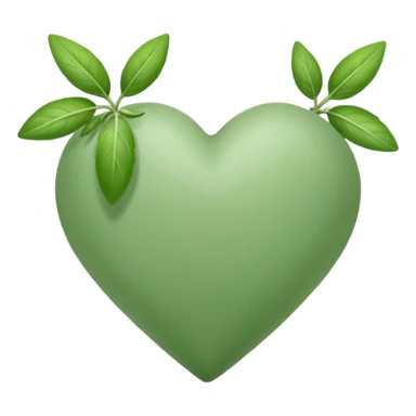 green sage heart full sticker