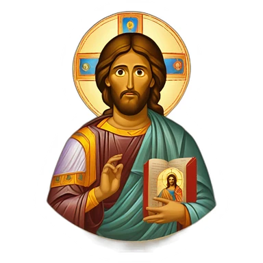 orthodox icon christ pantocrator sticker