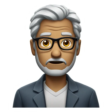 man from Disney up grey hair glasses grumpy face sticker