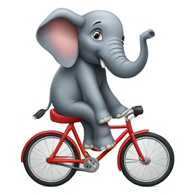 An elephant on a bike sticker