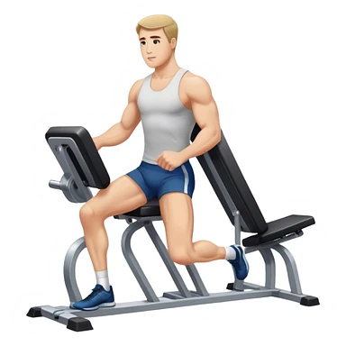 guy leg press machine sticker