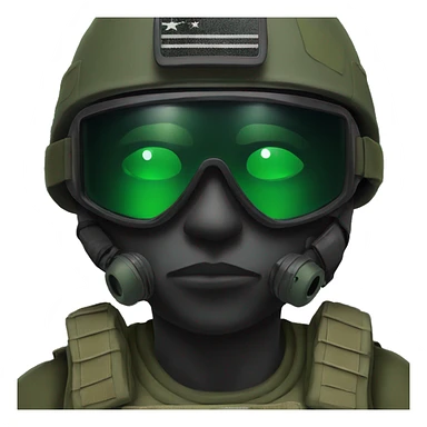 Special Forces Soldier wearing mask and night vision goggles sticker