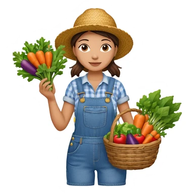 female farmer sticker