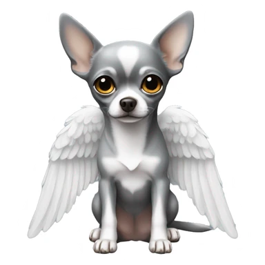 Grey chihuahua Angel  sticker