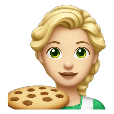 Blonde-hair-big-green-eyes-girl-baking-cookies sticker