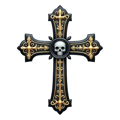 goth cross sticker