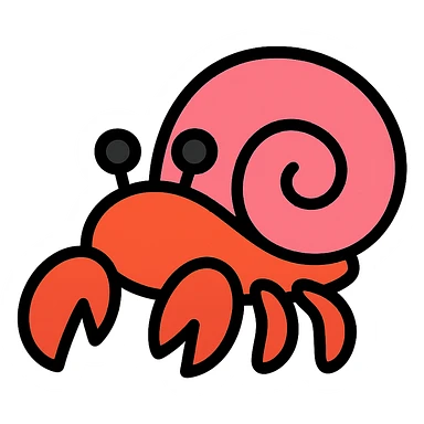hermit crab sticker