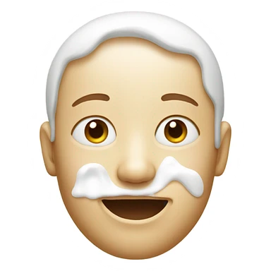 Face covered in milk liquid sticker