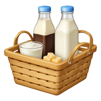 generate an image for dairy products basket sticker