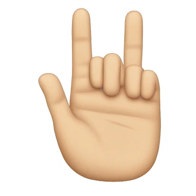  Index, middle and little fingers are raised sticker