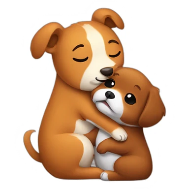 cappibara hugging a dog sticker