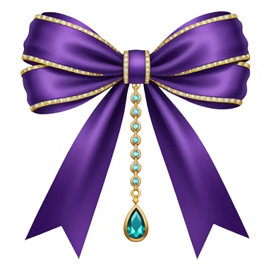 dark purple ribbon with jewelry sticker