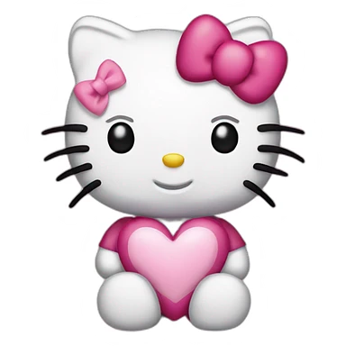Hello kitty love sticker