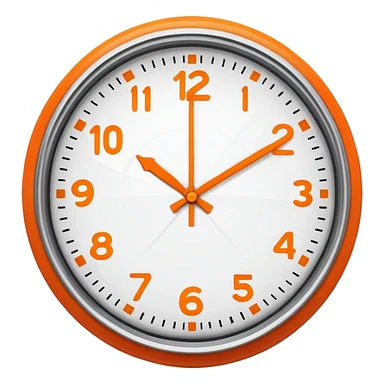 12h clock orange sticker