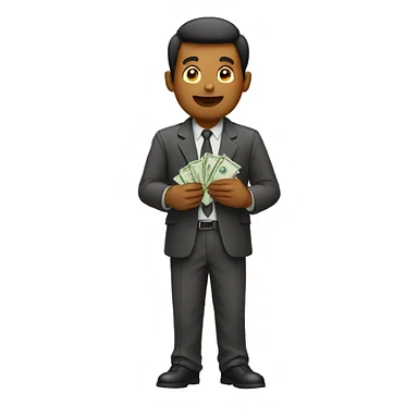 man giving tip money mad sticker