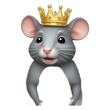 Rat avec une couronne  sticker