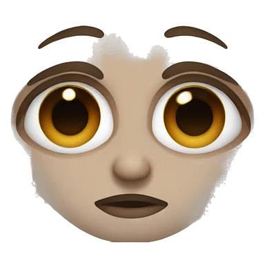 brown single eye sticker