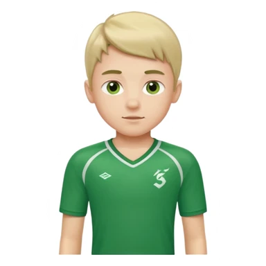 Boy — green sports jersey sticker