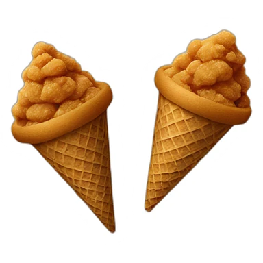 Two Raw brown sugar cones sticker