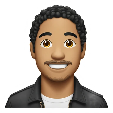 Anthony Ramos with facial hair smiling sticker
