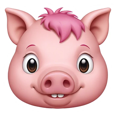 Pig with jaw line sticker