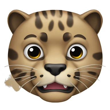 panther with mouth open  sticker