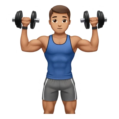 fit man wearing clothes lifting dumbbell,sideways photo sticker