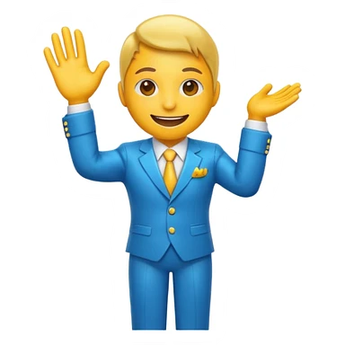 hazme un emoji que ayuda a una empresa a dejar de perder el tiempo y salga un grafica de que va bien el rendimiento sticker