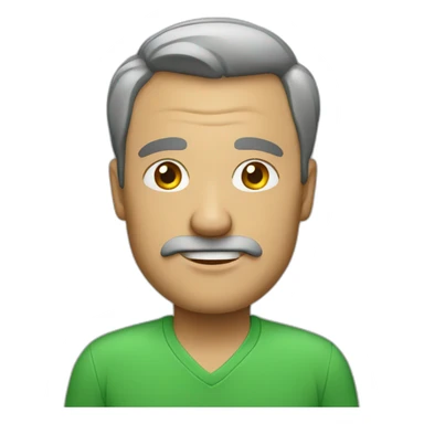 middle age men in green shirt sticker