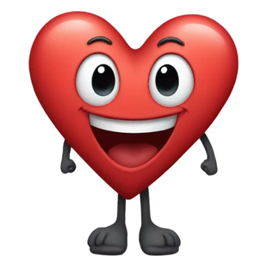 Big heart with feet sticker