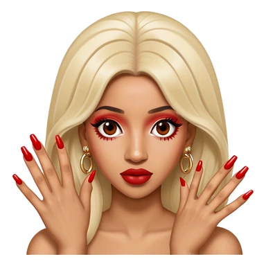 Cardi B rapper with long nails sticker