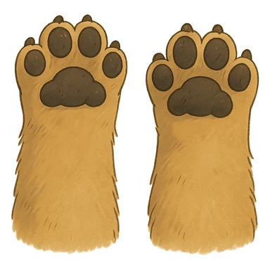 Ghibli-style paws sticker