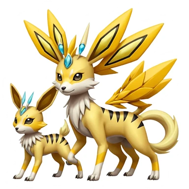 Meloetta-Renamon-Jolteon-Beedrill-Manectric-Palkia-Cresselia-fusion sticker