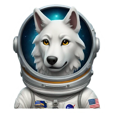 wolf astronaut sticker