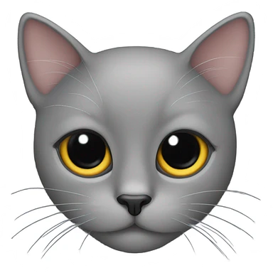 black cat face with big black eyes sticker