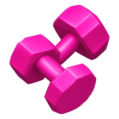 pink dumbbells sticker
