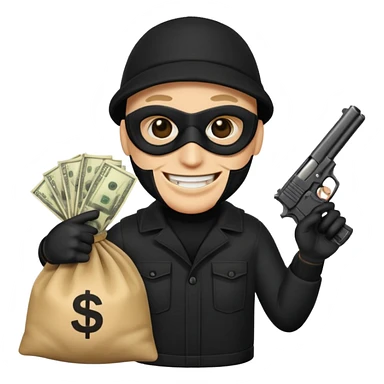 The bitlife robber emoji sticker