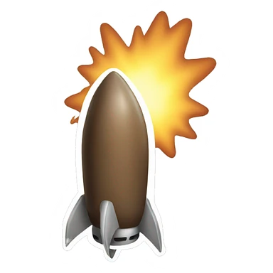 rocket poop sticker