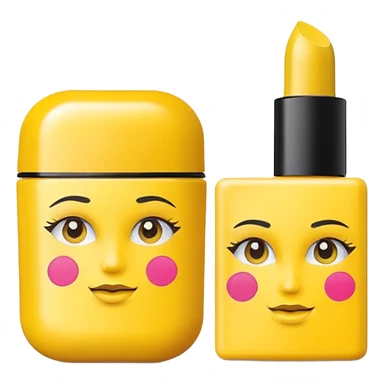 yellow makeup packaging sticker