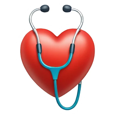 heart with a stethoscope wrapped around it sticker