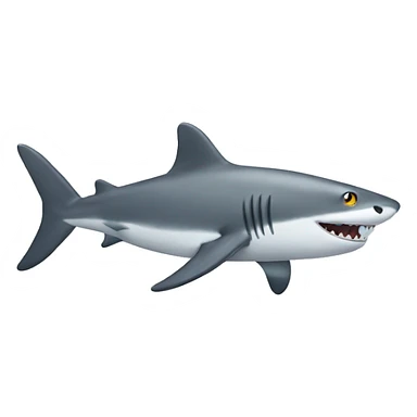 cat on shark sticker