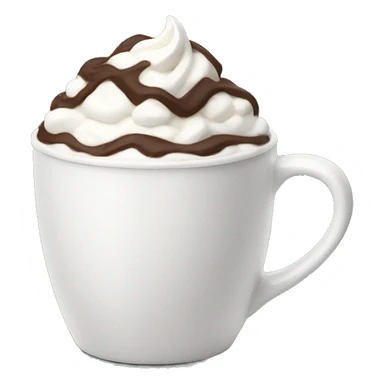 Hot chocolate with whipped cream  sticker