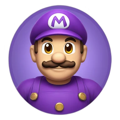purple mario sticker