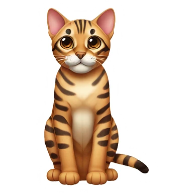 Cute bengal cat  sticker