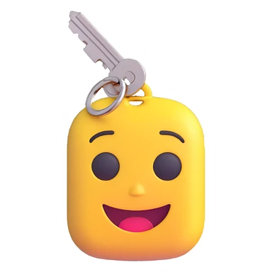 car key, 3D emoji style sticker