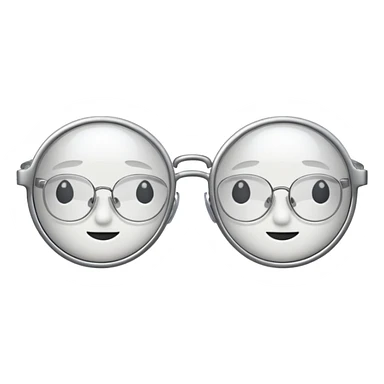 half moon glasses sticker