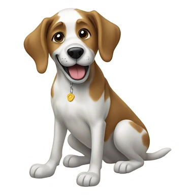 Dog biting ankles sticker